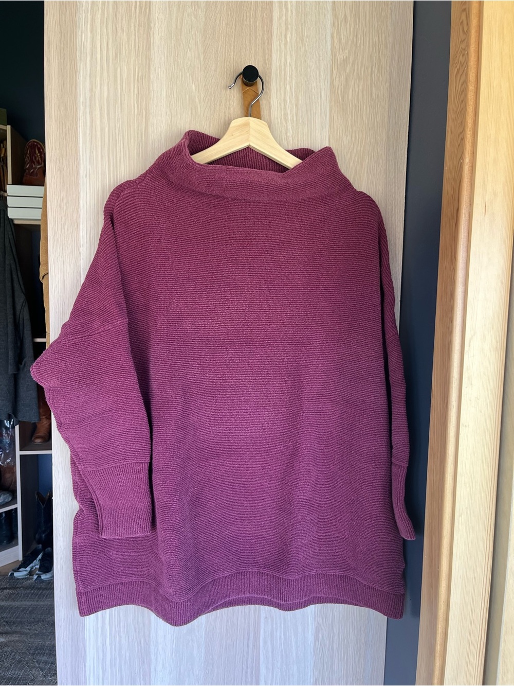 Free People Ottoman Cowl Neck Sweater - Plum